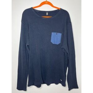 Helly Hansen Men's Long Sleeve Scoop Neck Pocket Detail Thermal Sweater Blue 2XL